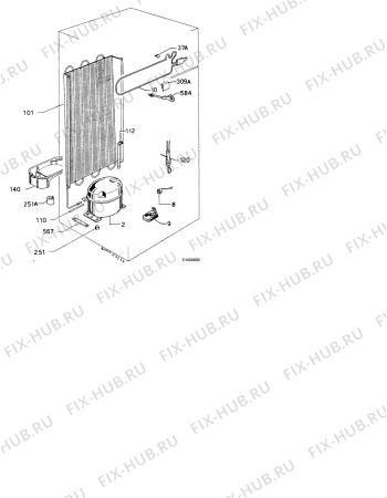 Взрыв-схема холодильника Zanker ZKK9423D - Схема узла Functional parts